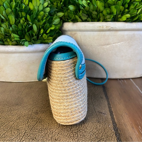 Coach Legacy Y2K Teal Woven Clutch Wallet - Picture 8 of 12